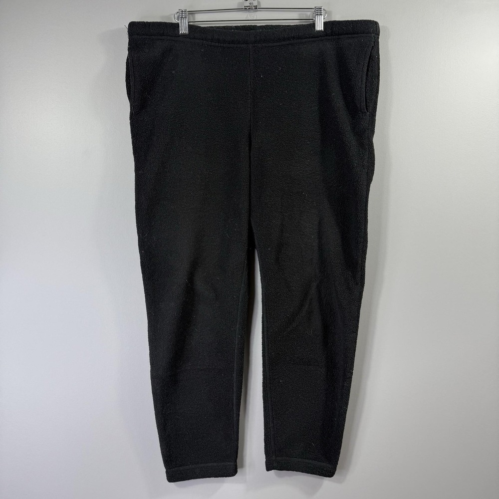 Patagonia Sweatpants Mens Medium Black Fleece Elastic Waist Zip Pocket Thermal